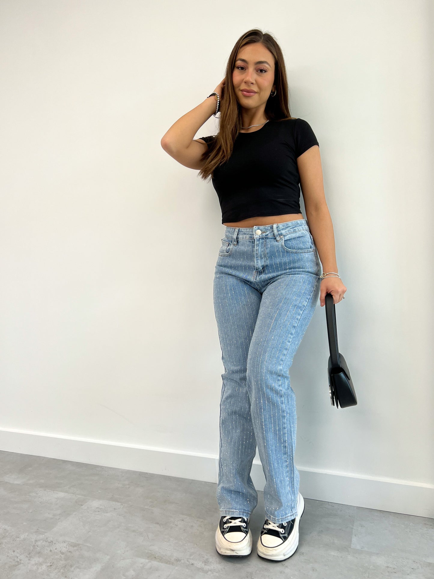 High-Waisted Straight-Leg Jeans | Light Wash Denim | Classic & Versatile