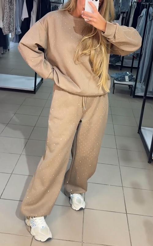 Rhinestone Lounge Set | Cozy & Stylish | Effortless Glam