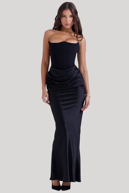 Strapless Bodycon Maxi Dress | Elegant | Sleek & Glamorous