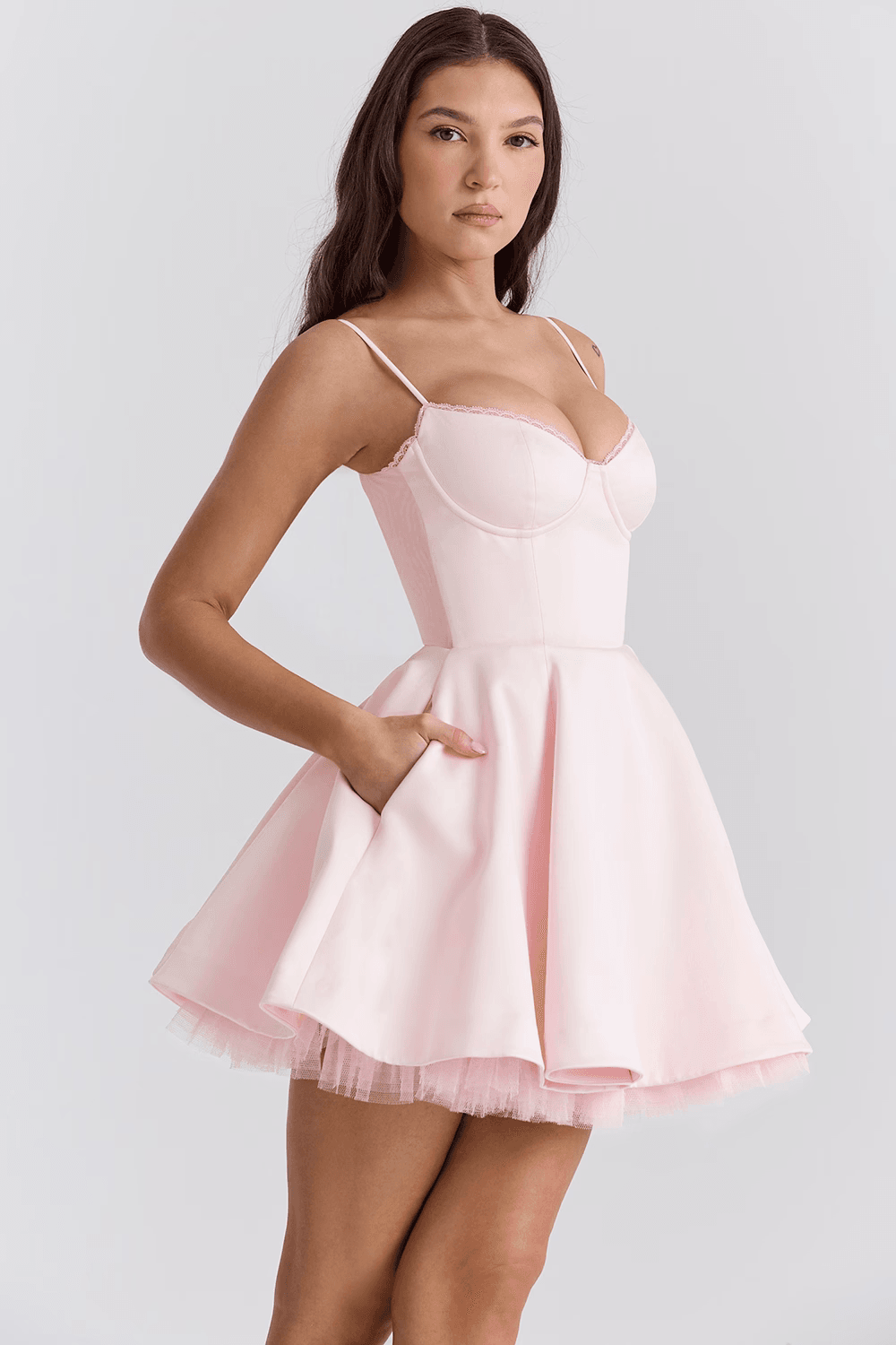 Satin Mini Dress | Sweetheart Neckline | Flirty & Elegant